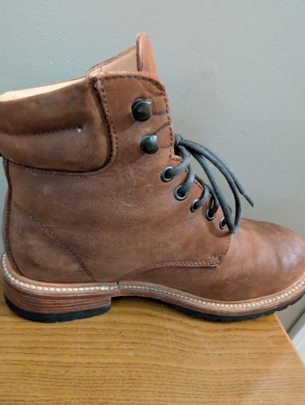 Wilcox Boots Shiloh Rust Brown Leather  Work Lace  Men's Size 10